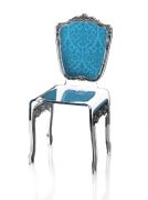 Chaise acrylique Baroque bleue - Acrila Concept