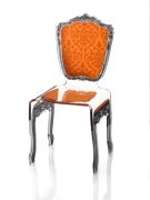 Chaise acrylique Baroque orange - Acrila Concept
