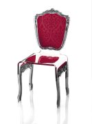 Chaise acrylique Baroque rouge - Acrila Concept
