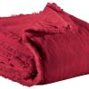Article associé : Jeté de lit uni Fara en velours de coton coloris Rubis