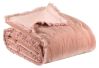 Édredon uni Fara en velours de coton uni coloris Pink 85x200