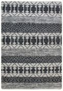 Tapis Zambezi en caoutchouc/polyester coloris Ivoire/Charbon 120x180 - The Rug Republic