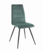 Chaise Isis pieds métal/velours vert