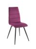 Chaise Isis pieds métal/velours violet