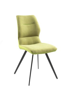 Chaise Maeva, pieds métal noir, H93 × L46 × P55, vert - Tropic'Attitude