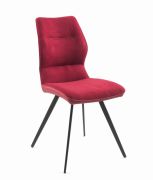 Chaise Maeva pieds métal/polyester rouge - Tropic'Attitude