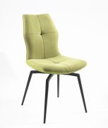 Chaise Wendy pieds métal/polyester vert - Tropic'Attitude