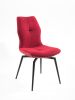 Chaise Wendy, siège tournant, pieds métal noir, H93 × L46 × P55, rouge