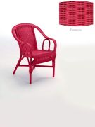 Fauteuil rotin Crapaud Framboise - Tropic'Attitude