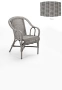 Fauteuil rotin Crapaud Gris perle - Tropic'Attitude