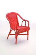 Fauteuil rotin Crapaud rouge corail - Tropic'Attitude