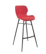 Tabouret de bar Axel, pieds métal, H104 × L46 × P51, orange assise 76 - Tropic'Attitude