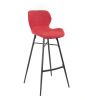 Tabouret de bar Axel, pieds métal, H104 × L46 × P51, orange assise 76