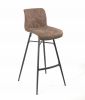 Tabouret de bar Scott pieds métal/tissu cuivre