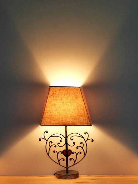 Lampe de chevet Coeur rouge