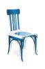 Chaise Bistrot en acrylique bois bleu