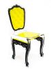 Chaise Capiton en acrylique jaune