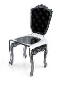 Chaise Capiton en acrylique noire - Acrila Concept