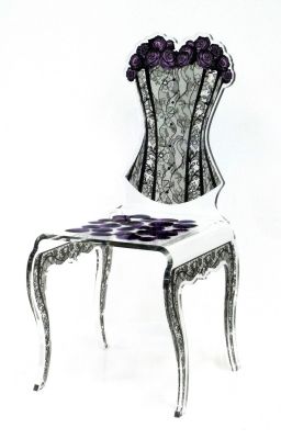 Chaise Eman en acrylique violette - Acrila Concept