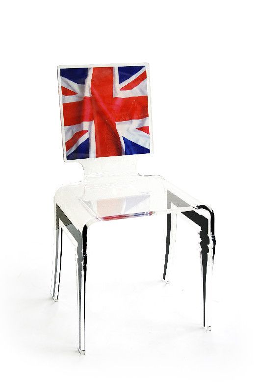 Chaise Graph en acrylique pieds plexi flag - Acrila Concept