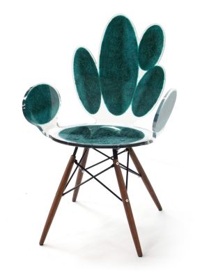 Chaise Love en acrylique vert - Acrila Concept