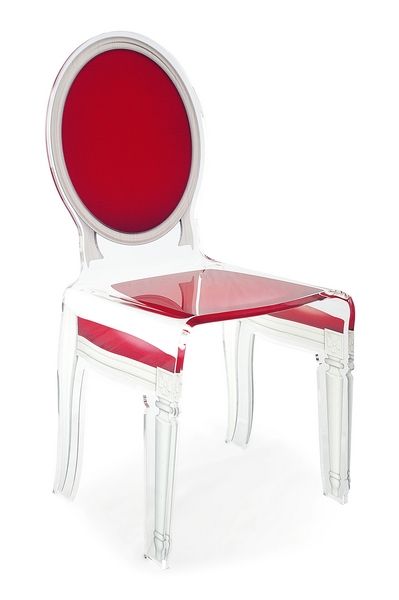 Chaise Sixteen en acrylique rouge - Acrila Concept