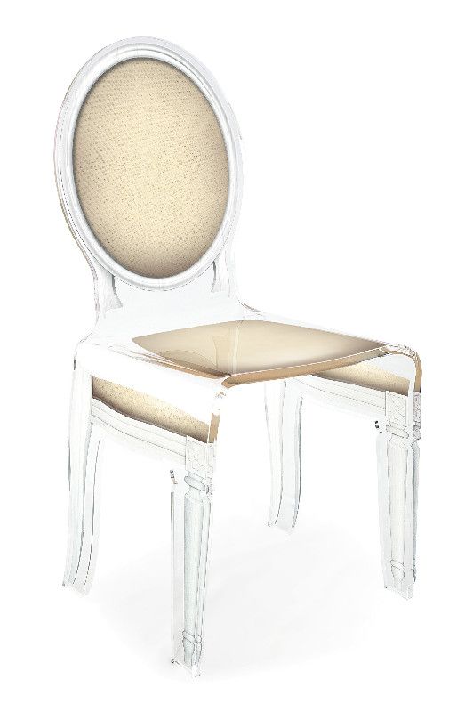 Chaise Sixteen en acrylique taupe clair - Acrila Concept