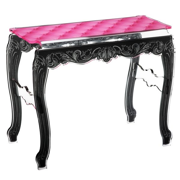 Console Capiton en acrylique rose - Acrila Concept