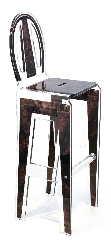 Tabouret Factory en acrylique rouille - Acrila Concept