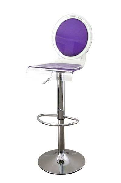 Tabouret de bar réglable Sixteen en acrylique violet - Acrila Concept