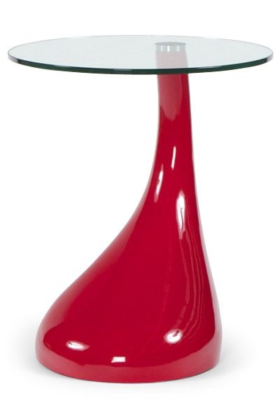 Table basse design Volute rouge