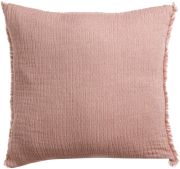 Coussin Emilio coton/coton recyclé coloris Terracotta 45x45 - Vivaraise