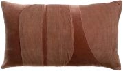 Coussin Fara côtelé en coton coloris Bois de rose 40x65 - Vivaraise