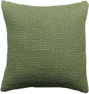 Coussin Maïa coton recyclé/coton coloris Eucalyptus 45x45 - Vivaraise