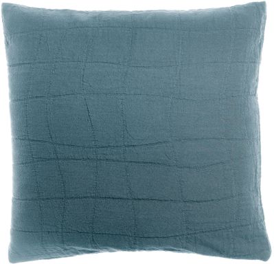 Coussin Titou en coton recyclé/coton coloris Acier 45x45 - Vivaraise