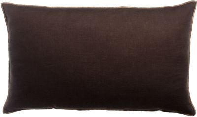 Coussin Zeff Céleste en lin coloris Ebène 40x65 - Vivaraise