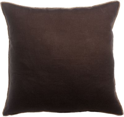 Coussin Zeff Céleste en lin coloris Ebène 45x45 - Vivaraise