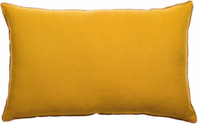 Coussin Zeff Céleste en lin coloris Mangue 40x65 - Vivaraise