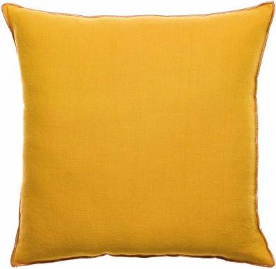 Coussin Zeff Céleste en lin coloris Mangue 45x45 - Vivaraise