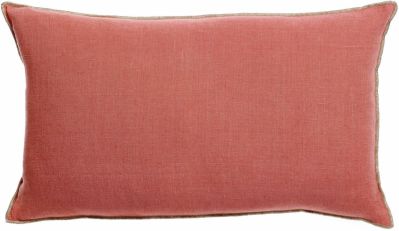 Coussin Zeff Céleste en lin coloris Pêche 30x50 - Vivaraise