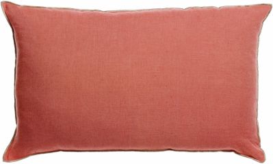 Coussin Zeff Céleste en lin coloris Pêche 40x65 - Vivaraise