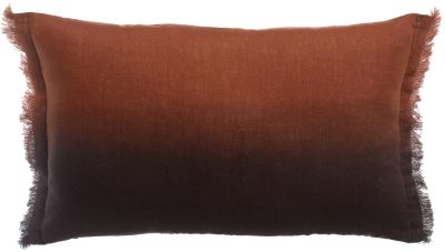 Coussin Zeff Shade en lin coloris Ebène 30x50 - Vivaraise