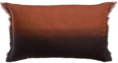 Coussin Zeff Shade en lin coloris Ebène 40x65 - Vivaraise