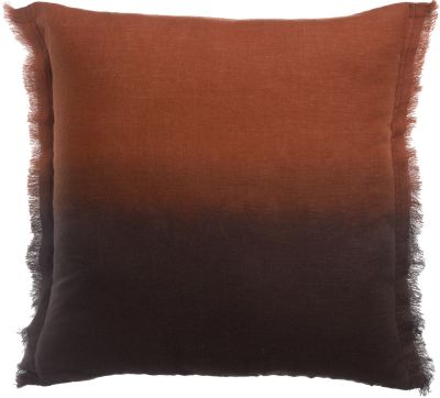 Coussin Zeff Shade en lin coloris Ebène 45x45 - Vivaraise