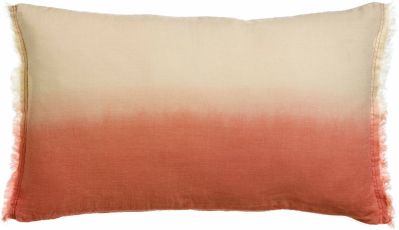 Coussin Zeff Shade en lin coloris Pêche 40x65 - Vivaraise