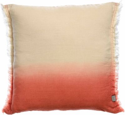 Coussin Zeff Shade en lin coloris Pêche 45x45 - Vivaraise