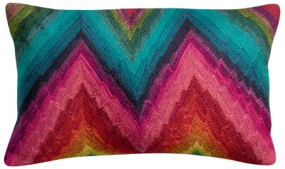 Coussin brodé Emilia en coton coloris Multicolore 30x50 - Vivaraise