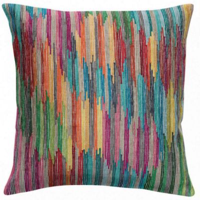 Coussin brodé Fabio en coton coloris Multicolore 45x45 - Vivaraise