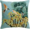 Coussin brodé Lola coton/polyester coloris Multico 45x45