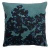 Coussin brodé Mara coton/polyester coloris Vert de gris 45x45